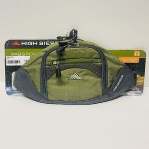 High Sierra Diplomat Passport Hip/Fanny Pack Fits 16 to 55” Green/Grey